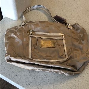 Gold Coach Over the Shoulder Bag